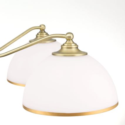 Lustra ar ķēdi OLD LAMP 5xE27/40W/230V d. 75 cm balta/misiņš
