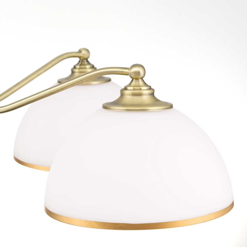 Lustra ar ķēdi OLD LAMP 5xE27/40W/230V d. 75 cm balta/misiņš