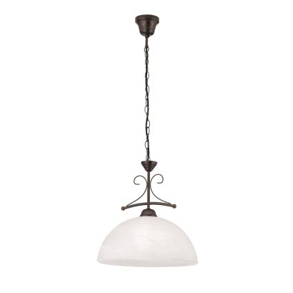 lustra ar ķēdi RULA 1xE27/40W/230V Ø 35 cm balta/bronza