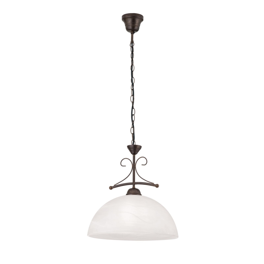 lustra ar ķēdi RULA 1xE27/40W/230V Ø 35 cm balta/bronza
