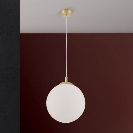 Pakaramā lampa uz vada MADIS 1xE27/60W/230V zelta krāsā