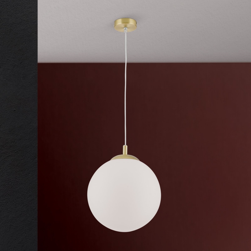 Pakaramā lampa uz vada MADIS 1xE27/60W/230V zelta krāsā