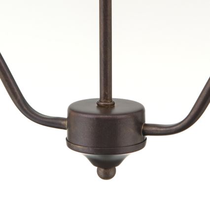 Lustra uz ķēdes RULA 2xE27/40W/230V balta/bronza