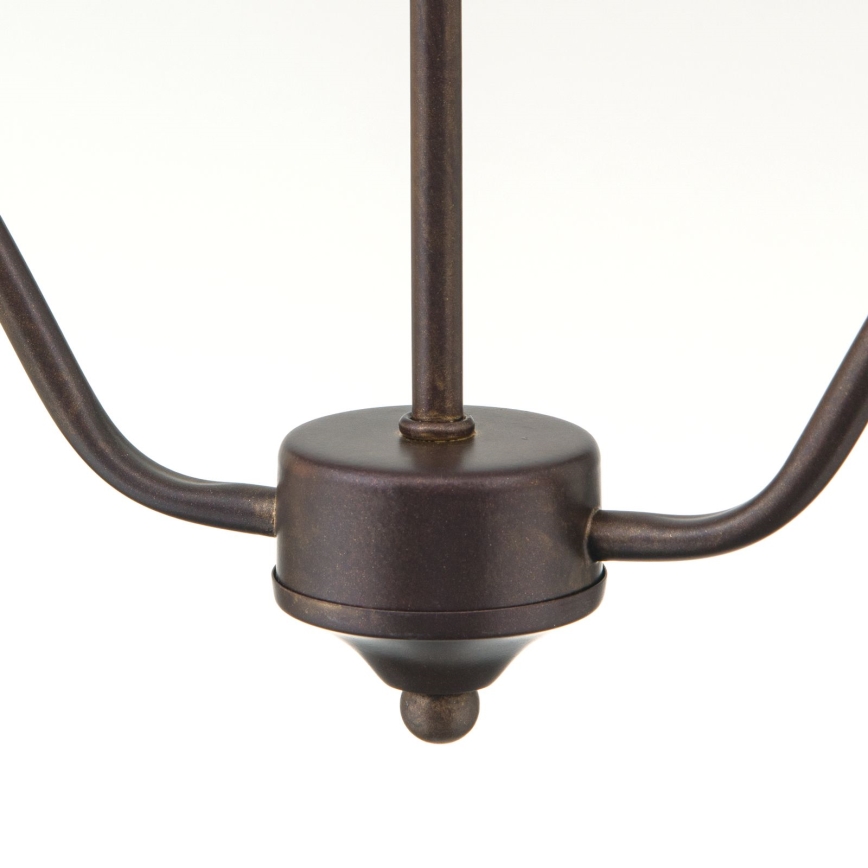 Lustra uz ķēdes RULA 2xE27/40W/230V balta/bronza