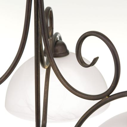lustra uz ķēdes RULA 3xE27/40W/230V Ø 70 cm balta/bronza