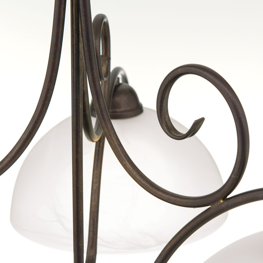 lustra uz ķēdes RULA 3xE27/40W/230V Ø 70 cm balta/bronza