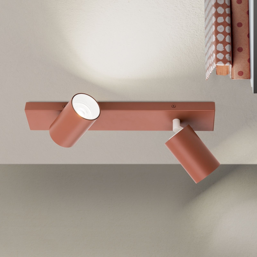 PENN virziena gaismeklis 2xGU10/13W/230V ķieģeļkrāsas