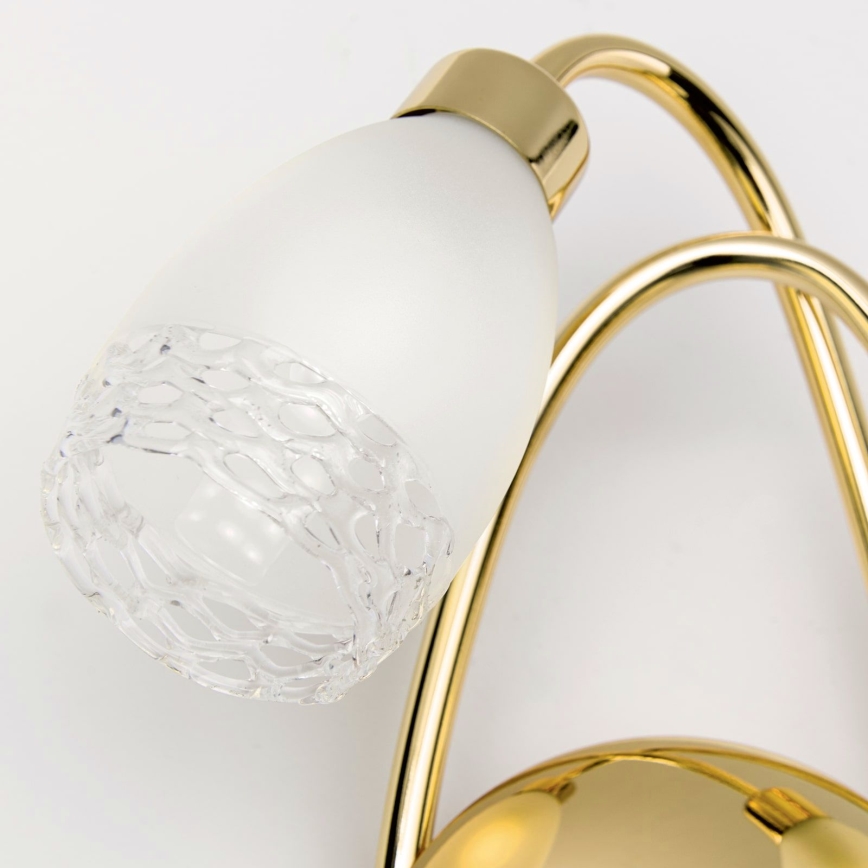 Sienas gaismeklis CARLA 2xG9/28W/230V zelta apdare