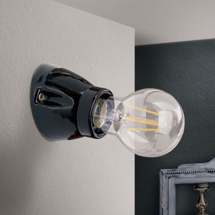 Sienas gaismeklis FROST 1xE27/60W/230V melns