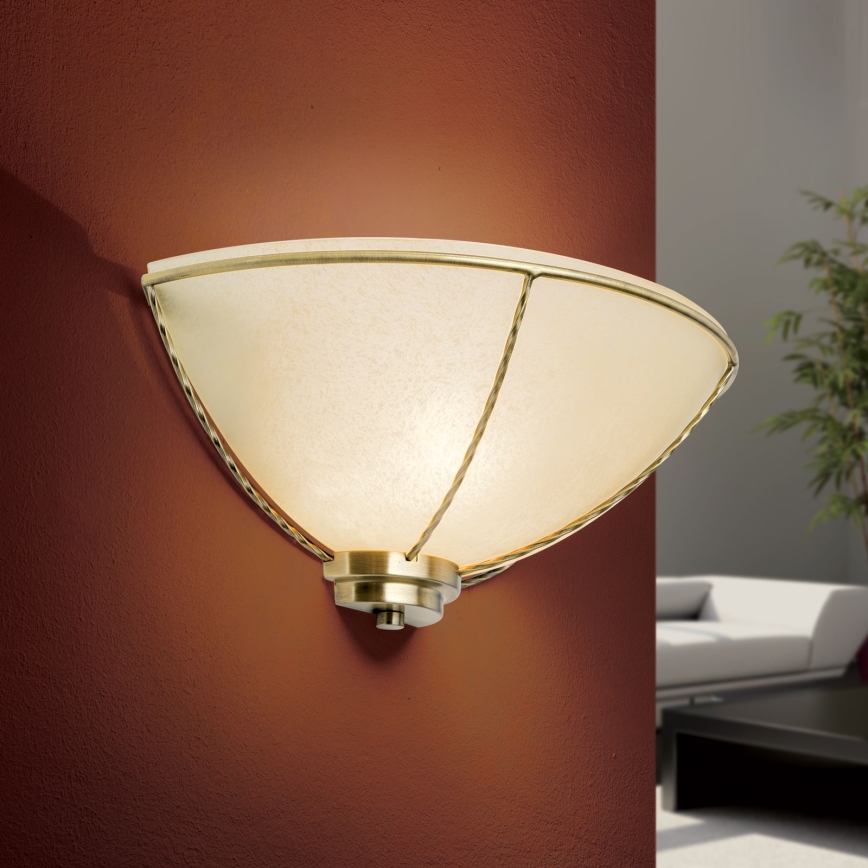 Sienas gaismeklis MAURO 1xE27/60W/230V, bronzas krāsā