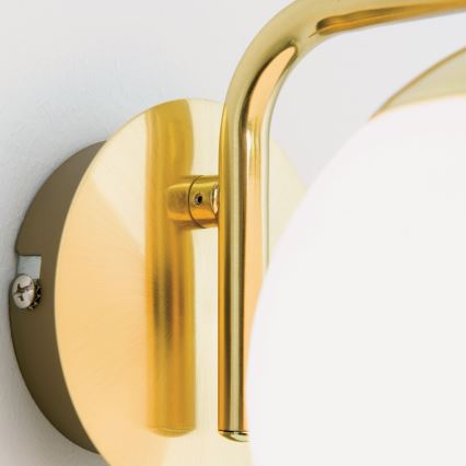 Sienas gaismeklis MADIS 1xE14/40W/230V zelta krāsā