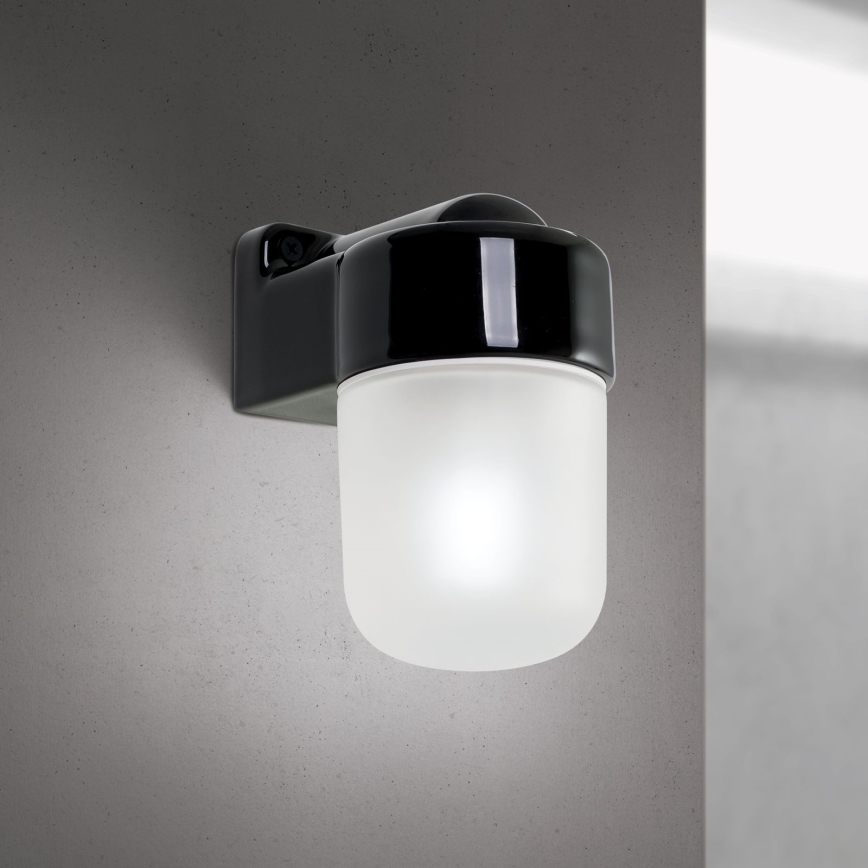 Sienas lampa OSTIA 1xE27/40W/230V melna