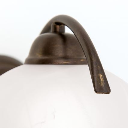 Sienas lampa RULA 1xE27/40W/230V balta/bronza