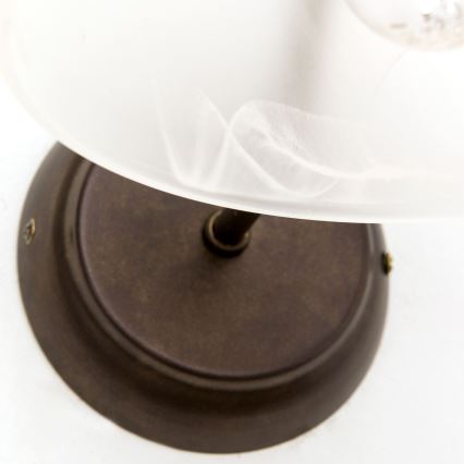 Sienas lampa RULA 1xE27/40W/230V balta/bronza