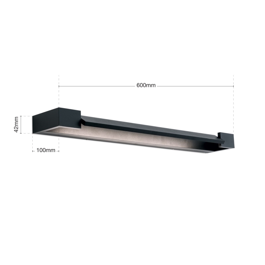 LED Vannas istabas spoguļa apgaismojums MARILYN LED/18W/230V 60 cm IP44 melna