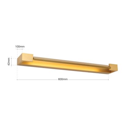 LED Vannas istabas spoguļa apgaismojums MARILYN LED/18W/230V 60 cm IP44 zelta