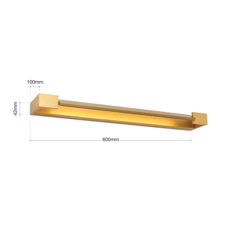 LED Vannas istabas spoguļa apgaismojums MARILYN LED/18W/230V 60 cm IP44 zelta