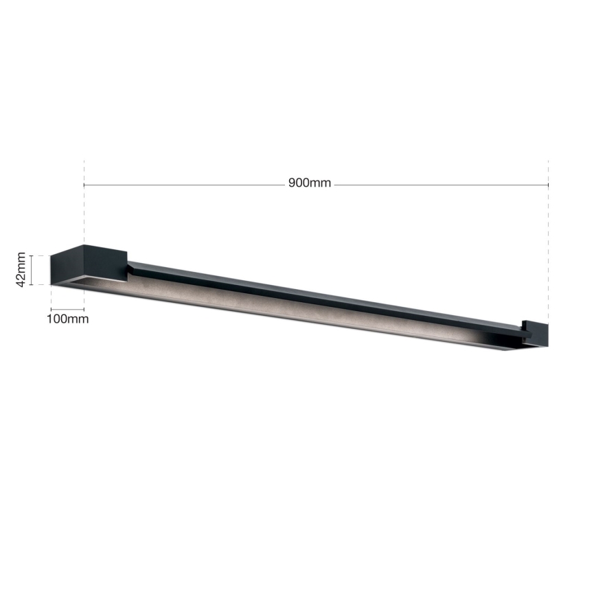 LED Vannas istabas spoguļa apgaismojums MARILYN LED/24W/230V 90 cm IP44 melna