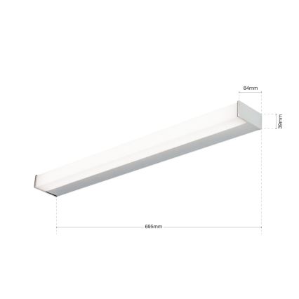 LED Spoguļa apgaismojums MARILYN LED/17W/230V 69,5 cm spīdīgi hromēts