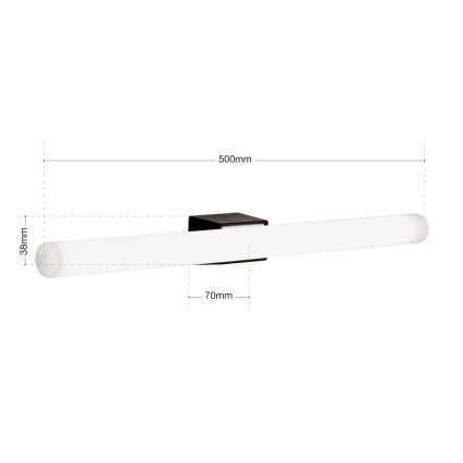 LED Sienas lampa VISAGIST 1xS14d/8W/230V melna
