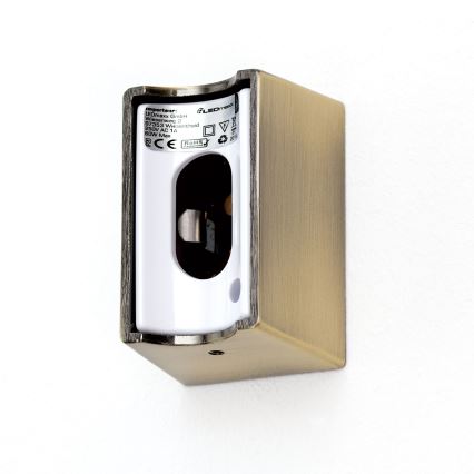 LED Sienas lampa VISAGIST 1xS14d/8W/230V misiņš