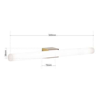 LED Sienas lampa VISAGIST 1xS14d/8W/230V misiņš