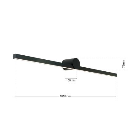 LED Vannas istabas spoguļa apgaismojums BEAUTY LED/24W/230V 101 cm IP54 melna