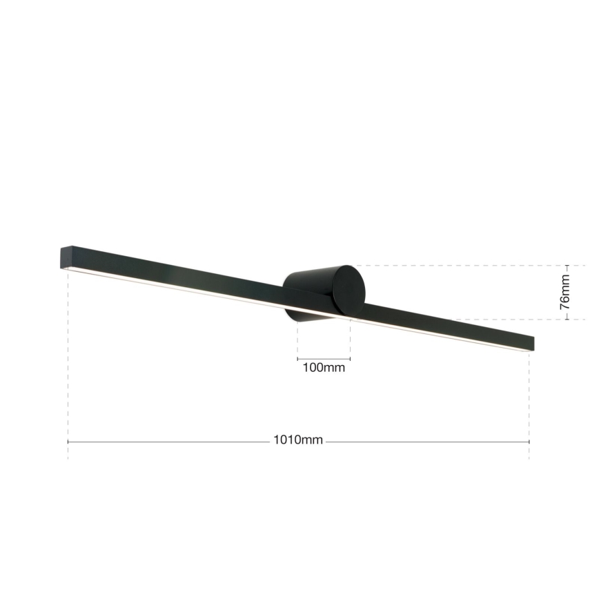 LED Vannas istabas spoguļa apgaismojums BEAUTY LED/24W/230V 101 cm IP54 melna