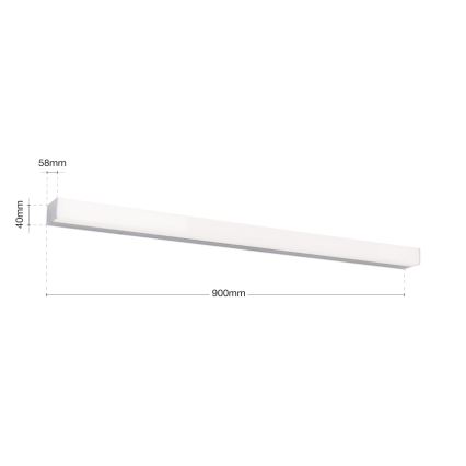 LED Vannas istabas spoguļa apgaismojums HORIZON LED/18W/230V 3000/4000K 90 cm IP44 sudraba
