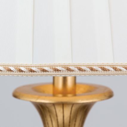 Grīdas stāvlampa FONSA 1xE27/60W/230V balta/zelta