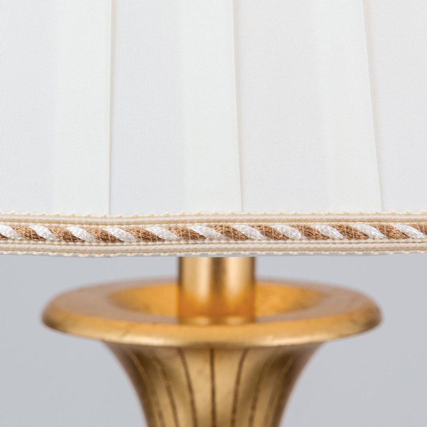Grīdas stāvlampa FONSA 1xE27/60W/230V balta/zelta