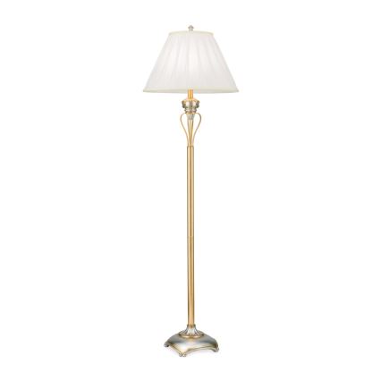 Grīdas stāvlampa TIZIA 1xE27/60W/230V balta/zelta/patina