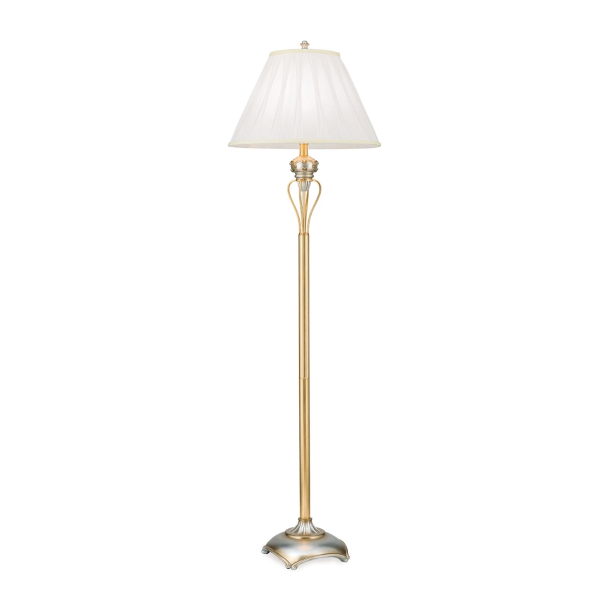 Grīdas stāvlampa TIZIA 1xE27/60W/230V balta/zelta/patina