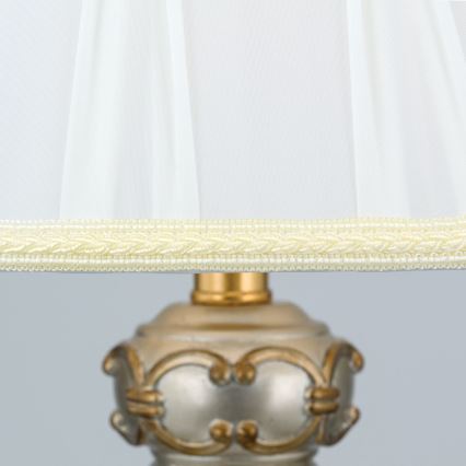 Grīdas stāvlampa TIZIA 1xE27/60W/230V balta/zelta/patina