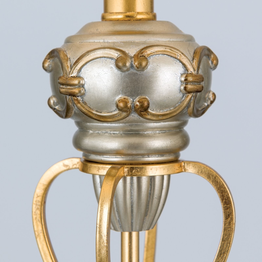 Grīdas stāvlampa TIZIA 1xE27/60W/230V balta/zelta/patina