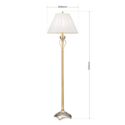 Grīdas stāvlampa TIZIA 1xE27/60W/230V balta/zelta/patina