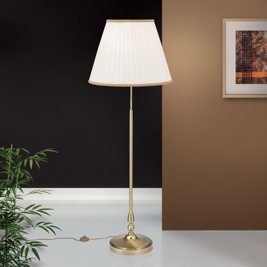 Grīdas stāvlampa TONIA 2xE27/60W/230V 154 cm balta/bronza