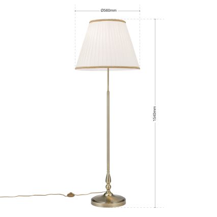 Grīdas stāvlampa TONIA 2xE27/60W/230V 154 cm balta/bronza