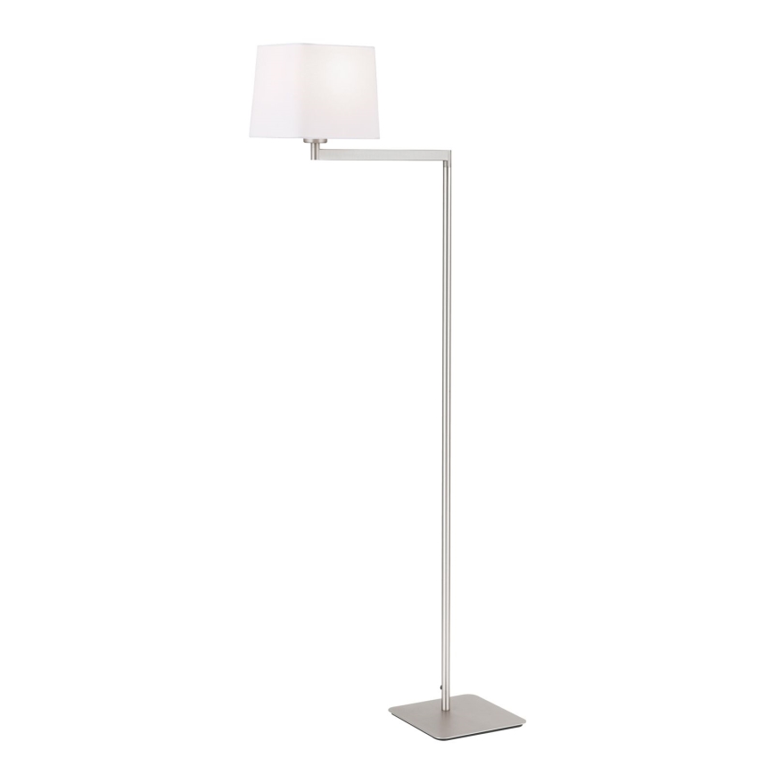 Grīdas stāvlampa CARLTON 1xE27/40W/230V balta/matēts hroms