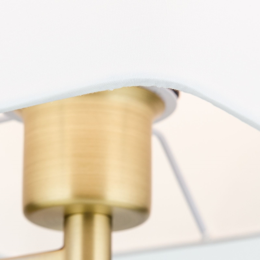 Grīdas stāvlampa CARLTON 1xE27/40W/230V balta/zelta
