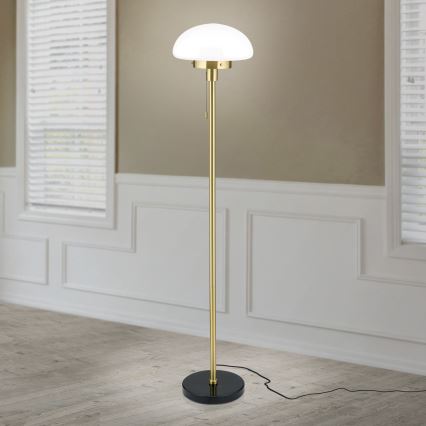 Grīdas stāvlampa SPARTA 1xE27/40W/230V zelta/melna