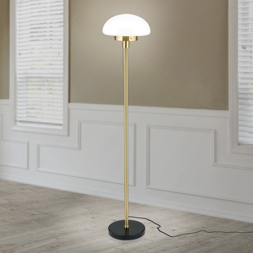 Grīdas stāvlampa SPARTA 1xE27/40W/230V zelta/melna