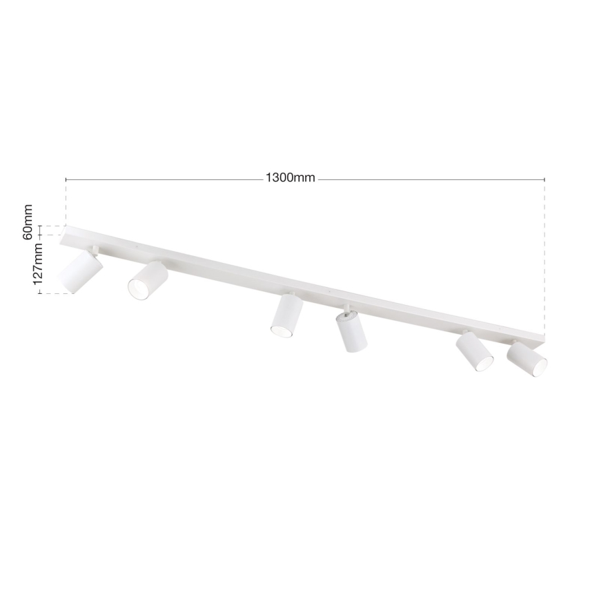 Virziena gaismeklis SEAN 6xGU10/13W/230V balts