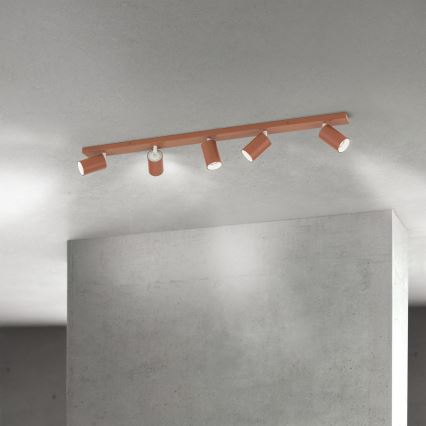 Virziena gaismeklis PENN 5xGU10/13W/230V ķieģeļkrāsas