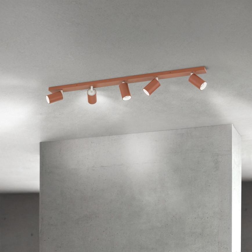 Virziena gaismeklis PENN 5xGU10/13W/230V ķieģeļkrāsas