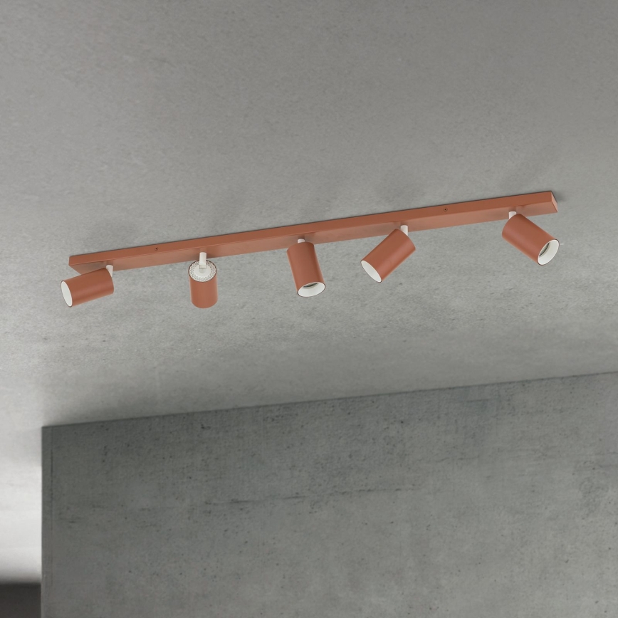 Virziena gaismeklis PENN 5xGU10/13W/230V ķieģeļkrāsas
