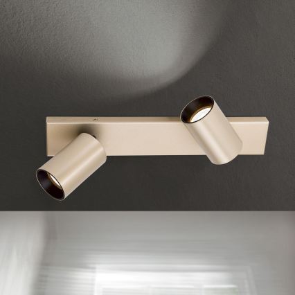 Virziena gaismeklis SEAN 2x GU10/13W/230V zelta