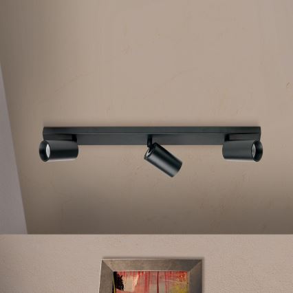 virziena gaismeklis SEAN 3xGU10/13W/230V melns