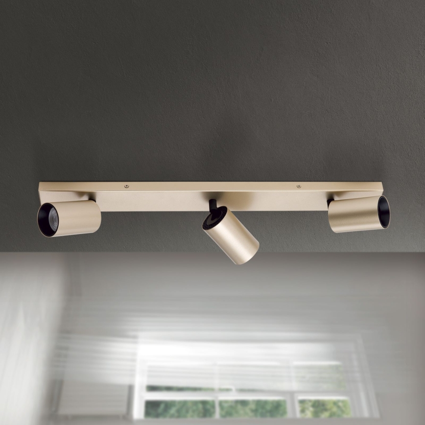 virziena gaismeklis SEAN 3xGU10/13W/230V zelta