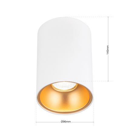 Virziena gaismeklis STARLIGHT 1xGU10/50W/230V balts/zelts